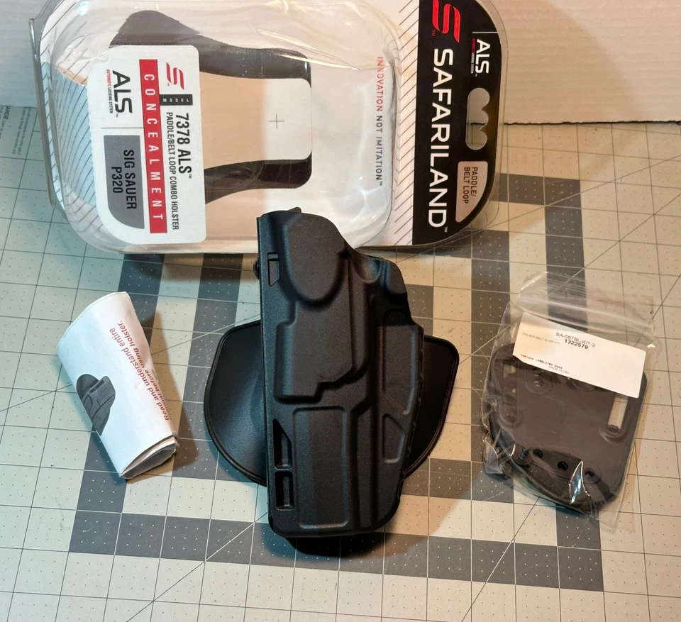Safariland 7378 7TS ALS Concealment LH Combo OWB Holster:  SIG P320 -- LEFT HAND - Image 1 of 4