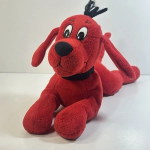 Scholastic 10" Clifford The Big Red Dog Plush Toy Laying Down - Picture 1 of 12
