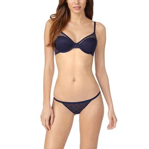 DKNY Women's Monogram Mesh T-Shirt Bra, Night, 32D - Picture 1 of 1