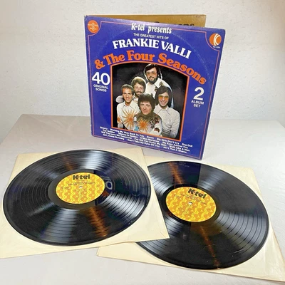 Frankie Valli & Four Seasons Greatest Hits 2 Album Set 1977 Vtg Vinyl LP K-TEL - Image 1 of 4