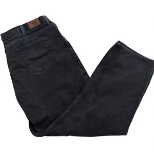 L.L.Bean Men's Black Comfort Waist Jeans Straight Regular Size 46x34 Cotton - Picture 1 of 4