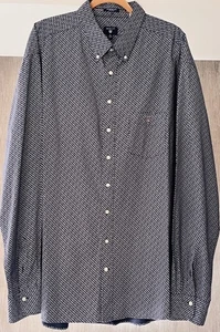 WORN TWICE Gant 4XL "Marine Floral Oxford Shirt" navy with white flower pattern - Picture 1 of 17