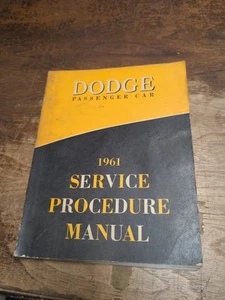 1961 Dodge Passenger Car Service Procedure Manual Dart Seneca Pioneer Polara - Picture 1 of 2