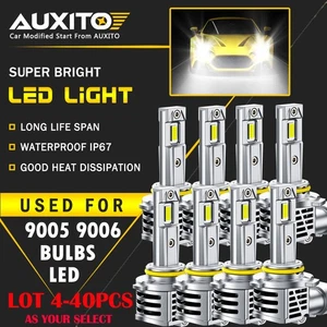 4-40X AUXITO 9005+9006 LED Headlight 9005 9006 Combo Light Bulb High Low 60000LM - Picture 1 of 21