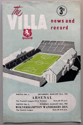 1952/53 Aston Villa v Arsenal (Champions) League Division 1 - Image 1 of 3