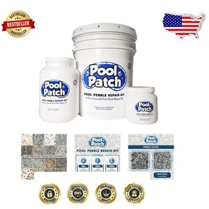 Easy-Mix 10-Pound Pool Pebble Repair Kit - Caribbean Blue for Professionals - Picture 1 of 11