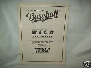 Manual de juego de béisbol arcade Sega Champion original - Imagen 1 de 1