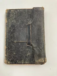 Antique 1867 Pocket DICTIONARY Leather Fold Over Cover ~ NOAH WEBSTER -RARE BOOK - Picture 1 of 10