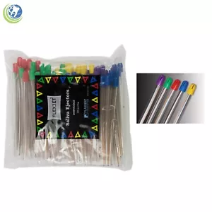 Dental Disposable Saliva Suction Ejectors Clear Assorted Tips Bendable 6" 100pc - Picture 1 of 3