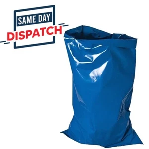 100 bolsas de escombros de alta resistencia azules bolsas de constructores de residuos calibre 20 x 30 en 500 - Imagen 1 de 5