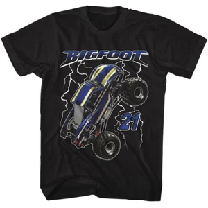 Bigfoot 21 Monster Truck Lightning Bolts Men's T Shirt - Picture 1 of 6
