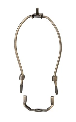 6" ANTIQUE BRASS PLATED LAMP SHADE HARP WITH SADDLE-NEW