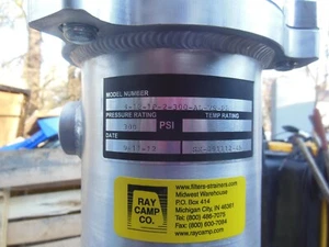 Ray Camp 300psi aluminum filtration vessel model 4-12-1P-2-300-Al-VS-PB - Picture 1 of 7