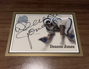 Deacon Jones 2000 Fleer Greats of the Game ON CARD AUTO - Gold Border Autograph - Bild 1 von 7