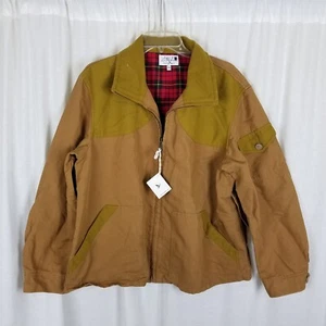 Vintage LL Bean Signature Harrington Cotton Linen Canvas Bomber Jacket Mens L - Picture 1 of 9