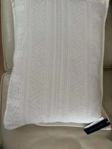 Ralph Lauren Home Amaliya Throw Pillow Off White & Gray 15" W x 20" L NWT - Picture 1 of 6