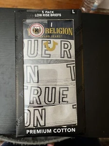 True Religion Marken Jeans Herren 5er Pack Slips Premium Baumwolle 5MU361TR NEU mit Etikett - Bild 1 von 2