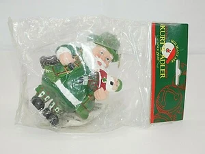Kurt Adler Christmas Ornament Santa World Irish Santa Green Clovers New Sealed - Picture 1 of 8