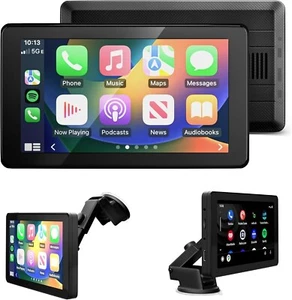 Wireless A-pple CarPlay Android Auto Screen, 7" HD Touchscreen Wireless Carplay - Picture 1 of 8