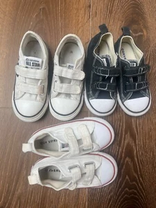 Kids Converse All Star Low Shoe Bundle x3 SIZE US 8 Great Condition - Picture 1 of 14