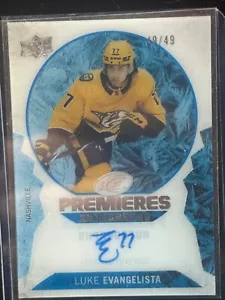 Upper deck premier signatures luke Evangelista /49 rc comps at 88 - Picture 1 of 2