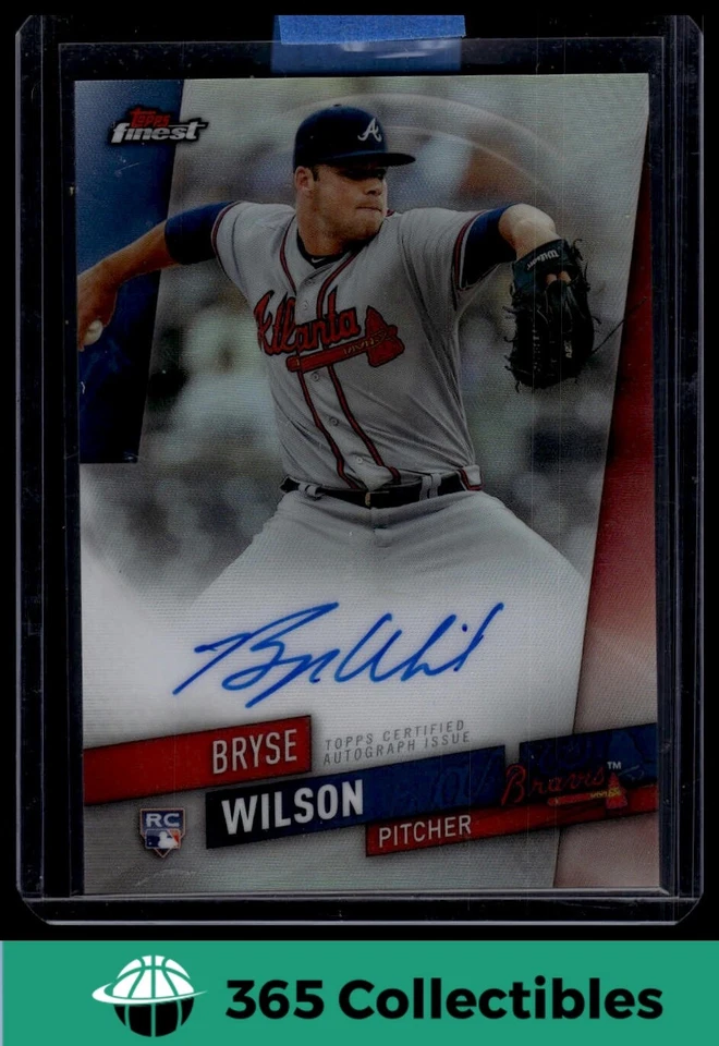 2019 Topps Finest Bryse Wilson Finest Autographs #FA-BW RC AUTO  Atlanta Braves - Image 1 of 2