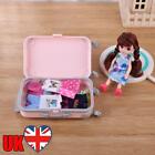 Mini Plastic Play House 3D Travel Train Suitcase Luggage Doll Toys for Children