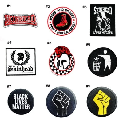 Anti-racist Symbol Patch Racial Prejudice Group Art Emblem for Iron on clothes - Image 1 of 4