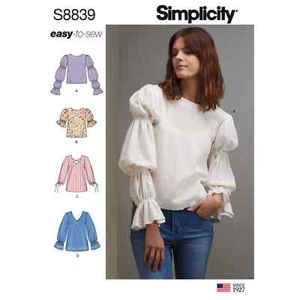 Túnica o tops pulóver Simplicity Pattern S8839 Misses - Imagen 1 de 3