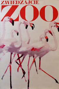Zoo Draw Flamengos Polish Vintage Wall Art Home Decor - POSTER 20x30 - Picture 1 of 4
