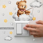 Cute Bear Star Switch Sticker For Kid Children Baby Room Cartoon Bear Wall De -m