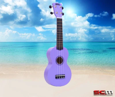 MAHALO Rainbow Series Soprano Ukulele  PURPLE Finish with GigBag - Image 1 of 3