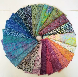TELA BATIK PARA ACOLCHADO Y ARTESANÍA - 100% ALGODÓN, DISEÑO DE MEDIO LUNARES - Imagen 1 de 25