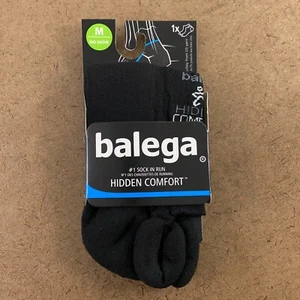 Balega Size Small M 4.5-6.5 W 6-8 Black Hidden Comfort No Show Socks 1 Pair NWT - Picture 1 of 5