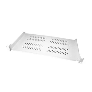19" Fachboden Ablage 1HE Netzwerkschrank Tiefe 250mm bis 15kg grau ProfiPatch - Bild 1 von 7