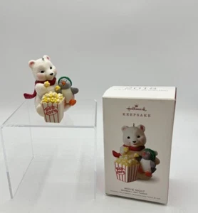 2018 Hallmark Keepsake Christmas Tree Ornament “Movie Night” Snowball and Tuxedo - Picture 1 of 7