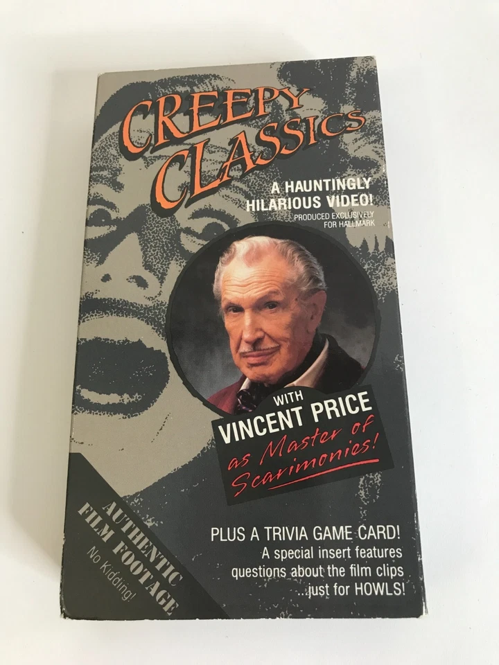 Creepy Classics VHS (1988) Vincent Price Horror B-Movie Comedy - Image 1 of 4