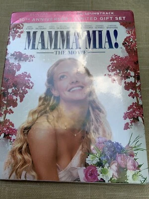 Mamma Mia (10th Anniversary Limited Gift Set, Blu-ray/DVD, Soundtrack CD) NEW Foto 1 de 2