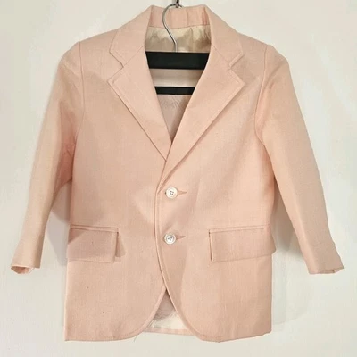 复古 Jack Tar 男孩外套运动外套夹克桃子亚麻学院风 6 码 — 第 1/4 张图片