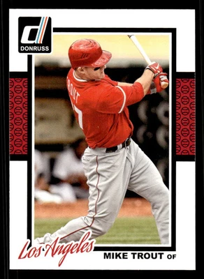 2014 DONRUSS MIKE TROUT 112 MINT BASEBALL LOS ANGELES ANGELS - Image 1 of 2