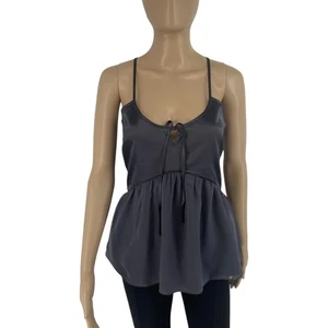 JLO By Jennifer Lopez Women Dark Grey Scoop Neck Tank Top Size XS - Picture 1 of 9