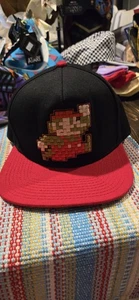 Nintendo Video Game Retro NES Pixel 8-Bit Super Mario Bros Snapback Hat Cap - Picture 1 of 1