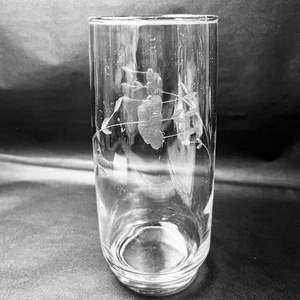 One Princess House Heritage Etched Large Tumbler Glass 7” 24 oz. GUC - Picture 1 of 6