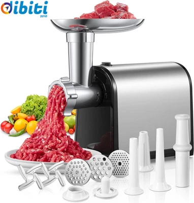 Tritacarne, 3 in 1 Tritacarne Elettrico Con 3 Piastre Abrasive in Acciaio Inox,  - Immagine 1 di 4