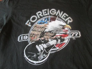 FOREIGNER 2023 Tour Konzert T-Shirt schwarz Größe M doppelseitig mit Veranstaltungsorten - Bild 1 von 5