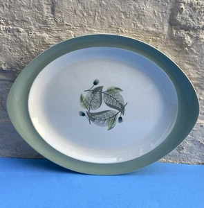 Große Wedgwood Woodbury 15 Zoll ovale Servierplatte Fleischplatte makellos unbenutzt - Bild 1 von 6