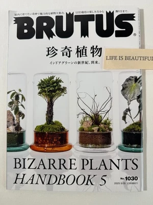 BRUTUS No.1030 May 15 2025 Magazine Japan Bizarre Plants Handbook 5 Indoor Green - Image 1 of 4