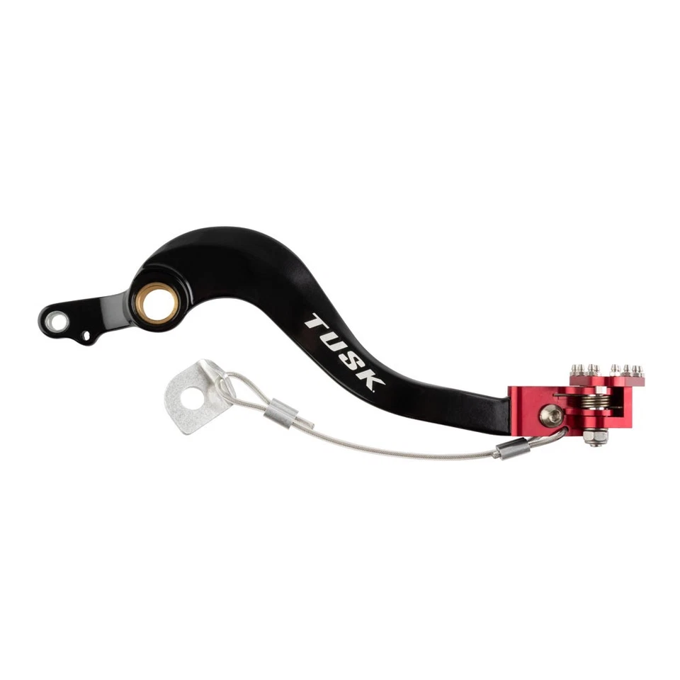 Tusk Aluminum Brake Pedal Red Tip For Honda CRF250R 2004-2009 - Image 1 of 2