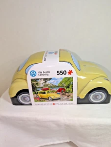 EUROGRAPHICS PUZZLES VW BEETLE CAMPING 550 PCS 13"x19" NEW IN VW TIN BOX - Picture 1 of 8