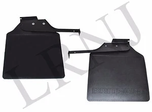 LAND ROVER DEFENDER 110 UP TO AA792970 REAR MUDFLAP & BRACKET LEFT & RIGHT SET - Picture 1 of 3
